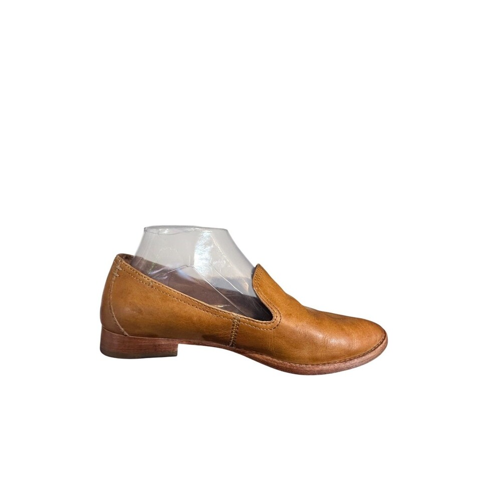 Frye Brown Leather Round Toe Slip-On Loafer Flats Women's US 8 M Boho Slip On - Picture 5 of 11
